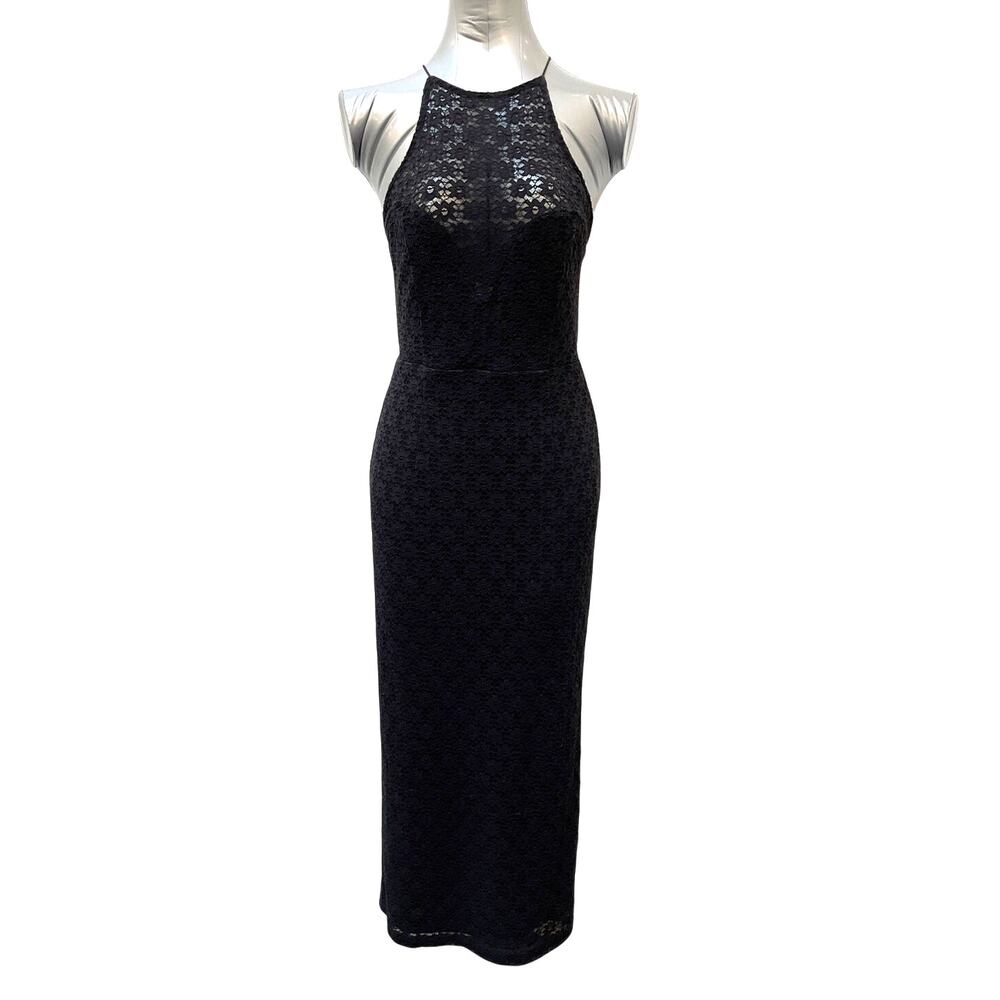 Bardot Chameleon Lace Midi Dress Women's Size 8 Black